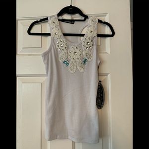 Brand New with tags Blinged tank top